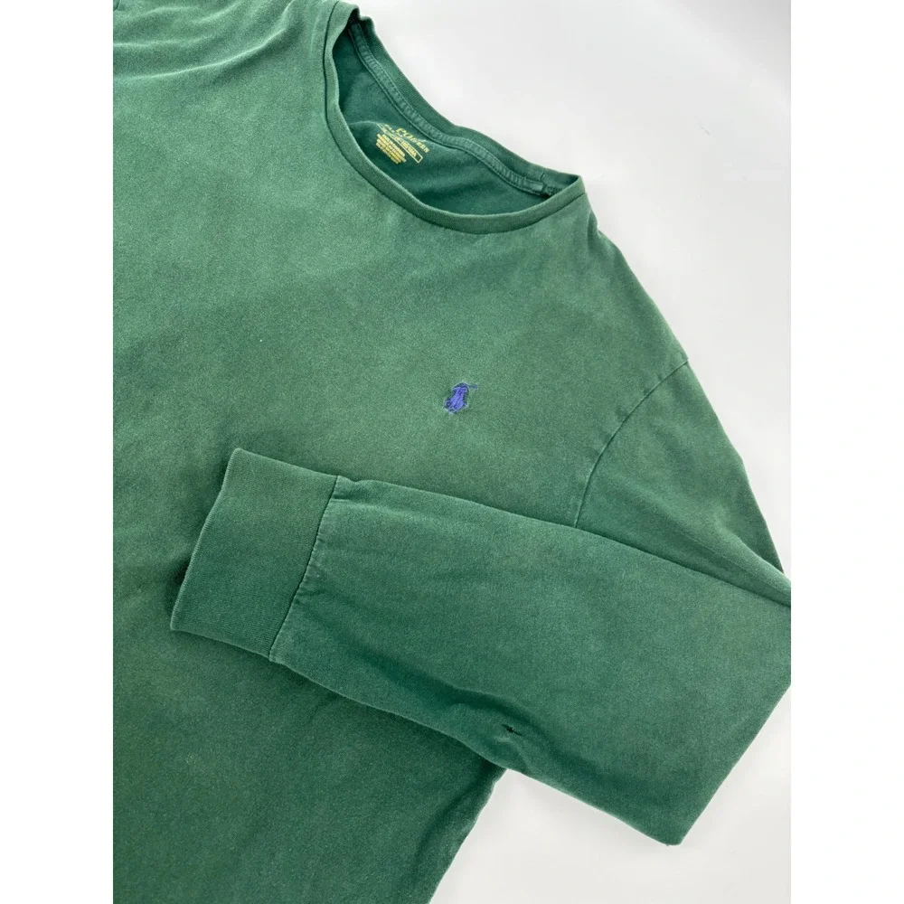 Lot of 2 Polo Ralph Lauren Mens Long Sleeve T-Shirts Navy Green XL Pocket Tee